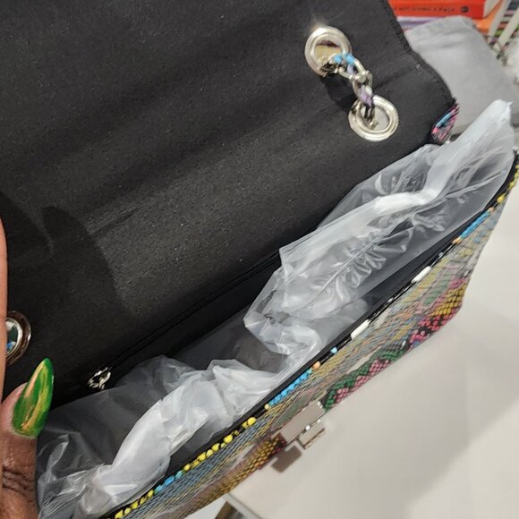 Multi color Snake Print Chin Crossbody NWT - Picture 4 of 4